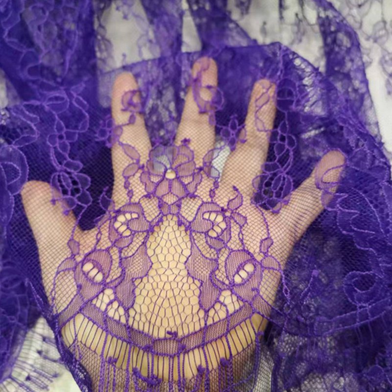 Semi-Sheer Cutwork Sheer Lace Fabric for Women's Wear Wholesale Suppli 9